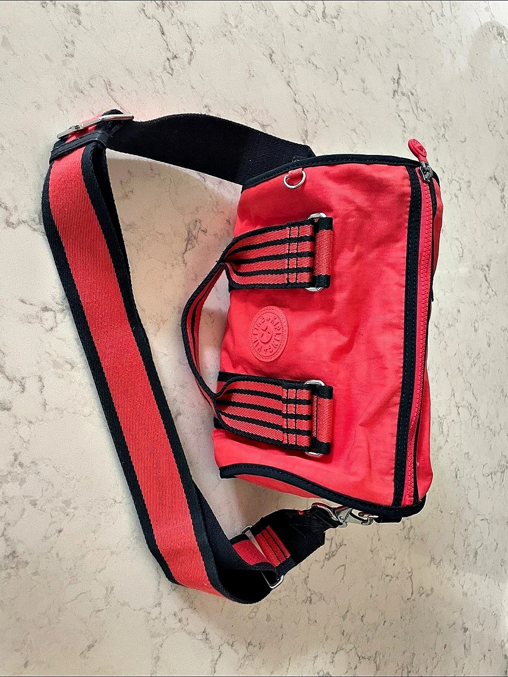 Kipling Katina Crossbody Barrel Bag Red & Black